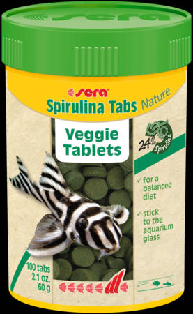 Sera Sera Spirulina (süllyedő) - tablettás táplálék édes- és tengervizi díszhalak számára (100ml/100 db tabletta)