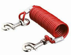 Trixie Trixie Tie Out Cable with Spiral Cable - kikötőlánc (piros) kutyák részére (5m