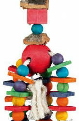 Trixie Trixie Wooden Toy - Fajáték parafával nagypapagájok részére (35cm)