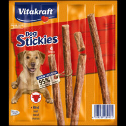 Vitakraft Vitakraft Dog Stickies - jutalomfalat (marha) kistestű kutyák részére (4x11g)