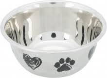 Trixie Trixie Stainless Steel Bowl - fém tál (szürke/fekete) kutyák részére (0