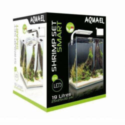 Aqua-el Aquael Shrimp Set Smart Day&Nnight 19 white - Nano akvárium (fehér) garnélarákoknak és kisebb halaknak (25x25x30cm)