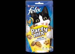 Mars-Nestlé Felix Party Mix cheezy (Cheddar sajt) jutalomfalat - macskák részére (60g)