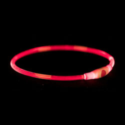 Trixie Trixie USB Flash Light Ring - világító pánt (piros) kutyák részére (L-XL) 65cm/8mm