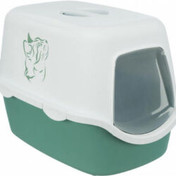 Trixie Trixie Vico Cat Litter Tray - Fedeles macska WC (zöld/fehér) 40x40x56cm