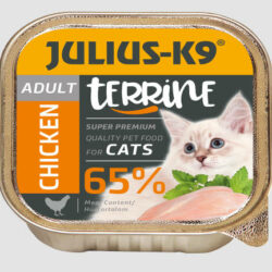 JULIUS-K9 PETFOOD Julius-K9 Cat Terrine Adult Chicken - nedveseledel (csirke) felnőtt macskák részére (100g)