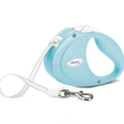Flexi Flexi Puppy Tape  (világos kék) - szalagos automata póráz kölyök kutyáknak (2m) max. 12kg