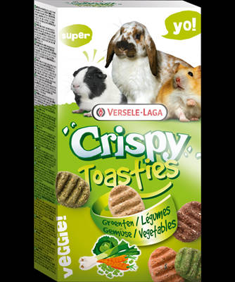 Versele-Laga Versele-Laga Crispy Toasties Vegetables - kiegészítő eleség (keksz) nyulak és rágcsálók részére (150g)