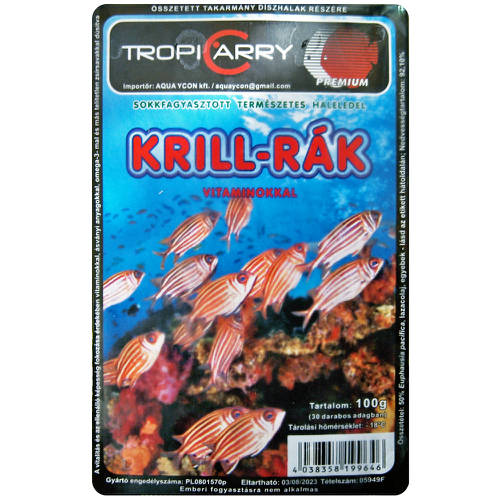 Fagyasztott TropiCarry Krill-rák - díszhalak részére (100g/30 adag)