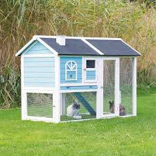 Trixie Trixie Small Animal Hutch with Enclosure - kültéri ház (kék/fehér) nyulak részére (156x110x80cm)