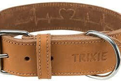 Trixie Trixie Leather Rustic - bőr nyakörv - barna (M) 38-47cm/40mm