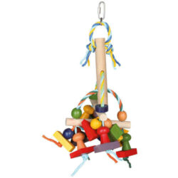 Trixie - Trixie Wooden Toy - Fajáték papírszalagokkal nagypapagájok részére (31cm)