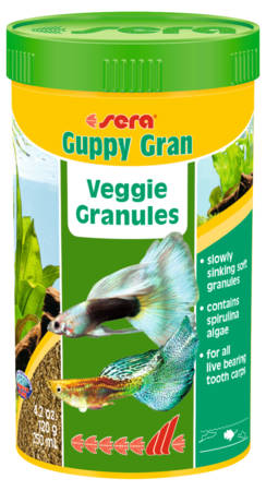 Sera - Sera Guppy Gran - granulátum táplálék díszhalak részére (250ml)