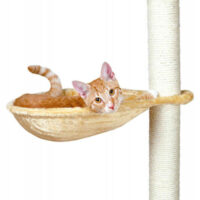 Trixie - Trixie Hammock for Scratching Posts - Függőágy kaparó oszlopra (bézs) macskák részére (Ø40cm)