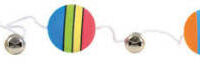 Trixie - Trixie Rainbow Balls on an Elastic Band - függeszthető játék (szivárvány labdák) macskák részére (Ø3.5cm/80cm)