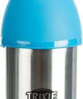 Trixie - Trixie Bottle with Bowl - itató palack (fém) utazáshoz (300ml)