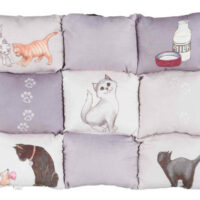 Trixie - Trixie Patchwork Cat Cushion - pecsvörk párna (szürke) macskák részére (45x55cm)