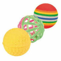 Trixie - Trixie Set of Toy Balls - műanyag játék (több féle labda) macskák részére (4cm/3db)