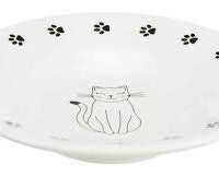 Trixie - Trixie Ceramic Bowl - kerámia tál (fehér/mintás) macskák részére (0