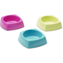 SAVIC - SAVIC Nibble Plastic Bowl - Műanyagtál (vegyes színekben) törpenyulak részére (16x16x5