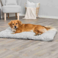 Trixie - Trixie Feather Lying Mat - négyszögletes párna (ezüst/szürke) kutyák részére (100x70cm)
