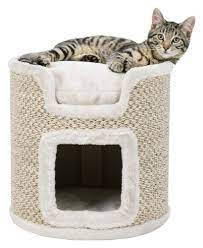 Trixie - Trixie Ria Cat Tower - torony kaparófa (világosszürke/natúr) macskák részére (37cm)