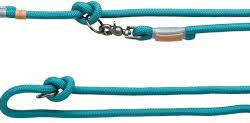 Trixie - Trixie Be Nordic Leash - kiképzőpóráz fonott kötélből (petrolkék/világos szürke) S-M (2m/Ø8mm)