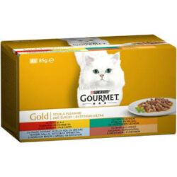 Mars-Nestlé - Gourmet Gold Duó Multipack (többféle ízben) nedvestáp - macskák részére (4x85g)