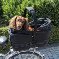 Trixie - Trixie Dog Bicycle Basket Long for Wide Bike Racks - szállítókosár kerékpárra (fekete) 29x49x60cm