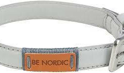 Trixie - Trixie Be Nordic Leather collar - bőr nyakörv (világosszürke) kutyák részére (50cm/25mm)