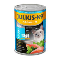 JULIUS-K9 PETFOOD - JULIUS - K9 macska - nedveseledel (pisztráng) felnőtt macskák részére (415g)