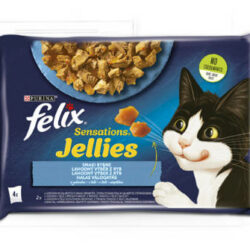 Mars-Nestlé - Felix Sensations Jellies (halas válogatás - aszpikban) alutasakos - macskák részére (4x85g)