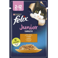 Mars-Nestlé - Felix Fantastic Junior Csirkével aszpikban  - nedveseledel kölyök macskák részére (85g)