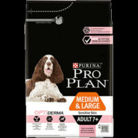 Mars-Nestlé - PRO PLAN Medium & Large Adult 7+ OPTIDERMA (lazac) - száraztáp idős kutyák részére  (14kg)