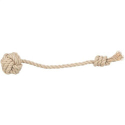 Trixie - Trixie Playing Rope with Ball - játék kender/pamutból (labda kötélen) kutyák részére (Ø5/33cm)