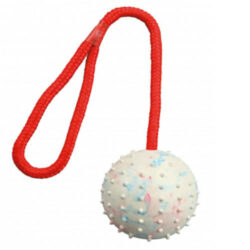 Trixie - Trixie Ball on a Rope - natúr gumi játék (labda kötéllel) kutyák részére (Ø7/30cm)
