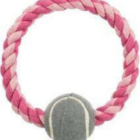 Trixie - Trixie Rope Ring with Tennis Ball - játék (kötél
