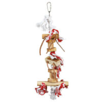 Trixie - Trixie Wooden Toy on Rope - Fajáték kötéllel nagypapagájok részére (35cm)