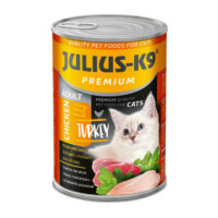 JULIUS-K9 PETFOOD - JULIUS - K9 macska - nedveseledel (csirke-pulyka) felnőtt macskák részére (415g)
