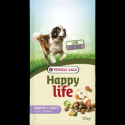 Versele-Laga - Versele-Laga Happy Life Senior/Light - Teljesértékű eledel (csirke) idős és/vagy túlsúlyos kutyák részére (15kg)