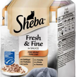 Mars-Nestlé - Sheba Adult Alutasakos - nedves eledel (szárnyas)  - szószban (6x50g)