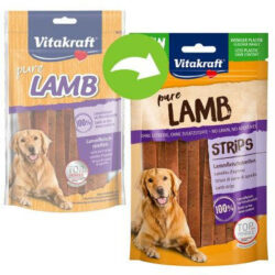 Vitakraft - Vitakraft Pure Lamb Strips - jutalomfalat (bárány) kutyák részére (80g)
