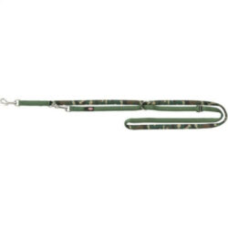 Trixie - Trixie Premium Adjustable Lead with Neoprene Padding - álítható póráz (terepszínű/sötét zöld) XS (2m/10mm)