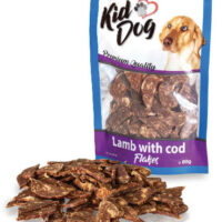 KidDog - KidDog Lamb whit Cod Flakes - jutalomfalat (bárány/tőkehal) kutyák részére (80g)