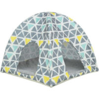 Trixie - Trixie WigWam Sunny - sátor (szürke/ mintás) tengerimalacok és nyulak részére (37x35x37cm)