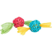 Trixie - Trixie Set of rattan balls - játék (papír szalagokkal) rágcsálók részére (2db/Ø4x13cm)