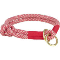 Trixie - Trixie soft rope semi-choke - félfojtó nyakörv (piros/krém) kutyák részére (S-M:40cm/Ø10mm)