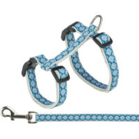 Trixie - Trixie Harness with Lead Set - hámszett (kék/szürke) macskák részére (27–45 cm/13mm