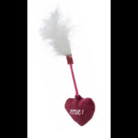 Trixie - Trixie Valentine's heart with feather - játék (plüss szív)  macskák részére (7cm/25cm)
