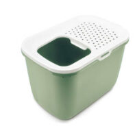 SAVIC - Savic Hop In - macska WC (fehér-zöld) macskák részére (58.5x39x39.5cm)